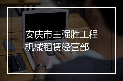 安庆市王强胜工程机械租赁经营部