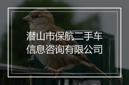潜山市保航二手车信息咨询有限公司