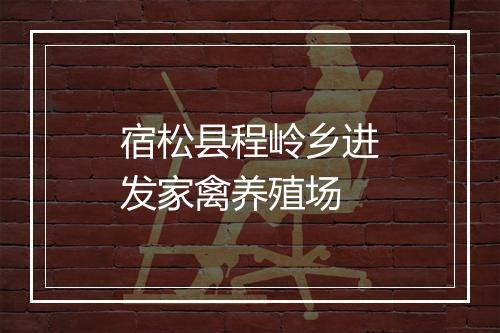 宿松县程岭乡进发家禽养殖场