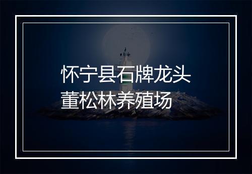怀宁县石牌龙头董松林养殖场