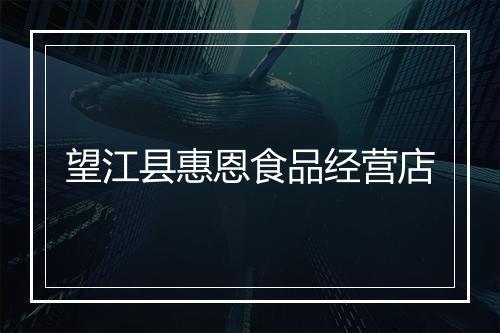 望江县惠恩食品经营店