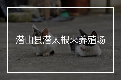 潜山县潜太根来养殖场