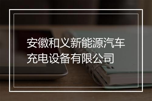 安徽和义新能源汽车充电设备有限公司