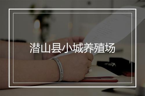 潜山县小城养殖场