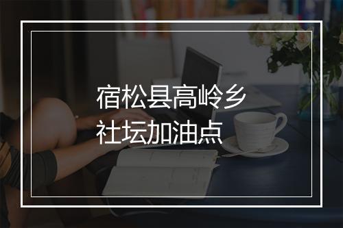 宿松县高岭乡社坛加油点