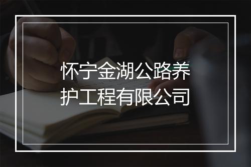 怀宁金湖公路养护工程有限公司