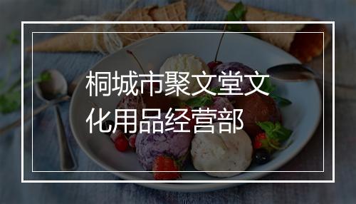 桐城市聚文堂文化用品经营部