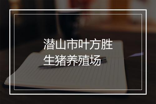 潜山市叶方胜生猪养殖场