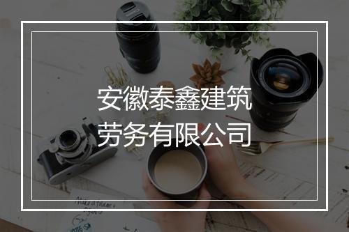 安徽泰鑫建筑劳务有限公司