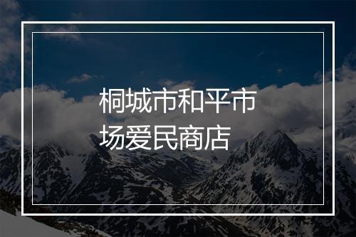 桐城市和平市场爱民商店