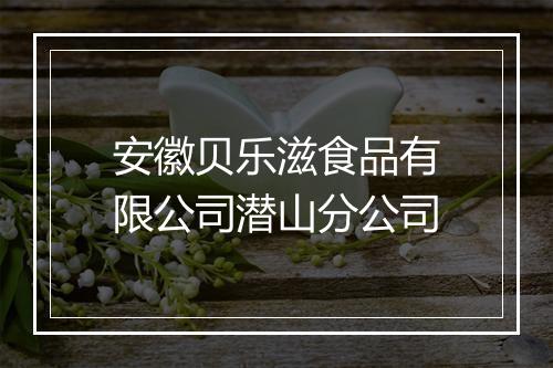 安徽贝乐滋食品有限公司潜山分公司