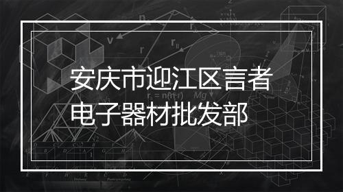 安庆市迎江区言者电子器材批发部