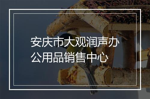 安庆市大观润声办公用品销售中心