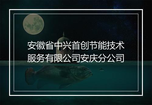 安徽省中兴首创节能技术服务有限公司安庆分公司