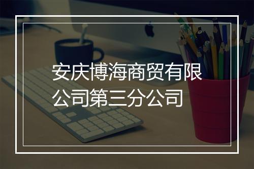 安庆博海商贸有限公司第三分公司