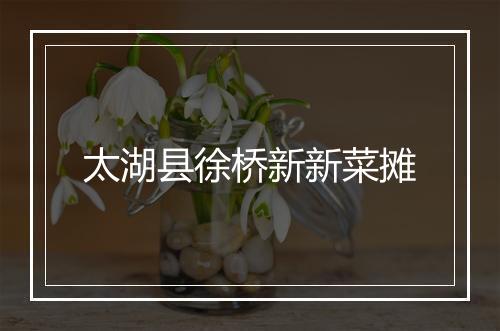 太湖县徐桥新新菜摊