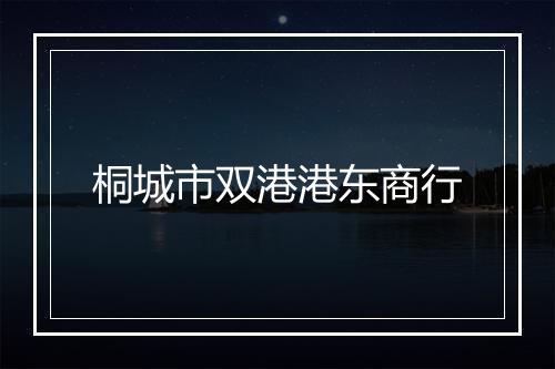 桐城市双港港东商行