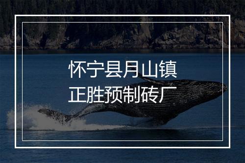 怀宁县月山镇正胜预制砖厂