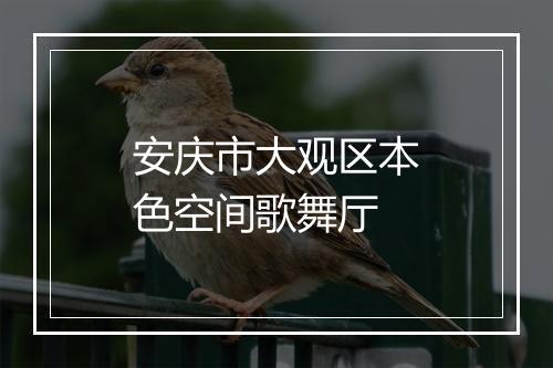 安庆市大观区本色空间歌舞厅