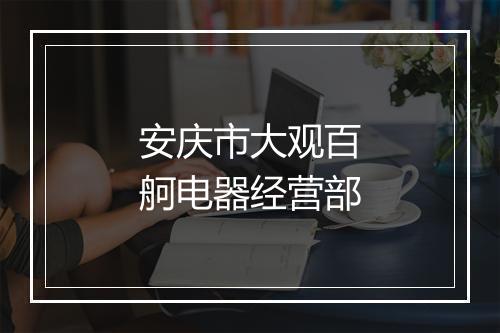 安庆市大观百舸电器经营部