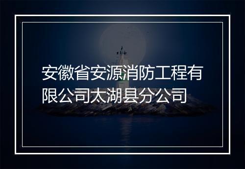 安徽省安源消防工程有限公司太湖县分公司
