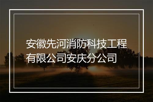 安徽先河消防科技工程有限公司安庆分公司