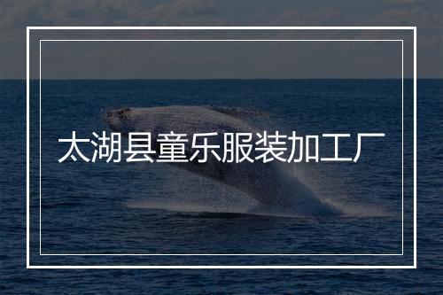 太湖县童乐服装加工厂