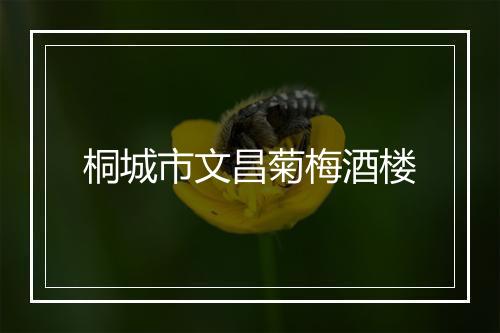 桐城市文昌菊梅酒楼
