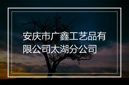安庆市广鑫工艺品有限公司太湖分公司