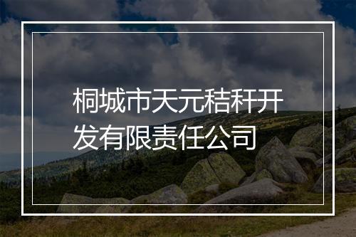 桐城市天元秸秆开发有限责任公司