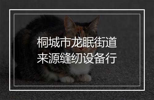 桐城市龙眠街道来源缝纫设备行