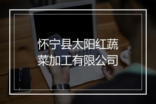 怀宁县太阳红蔬菜加工有限公司