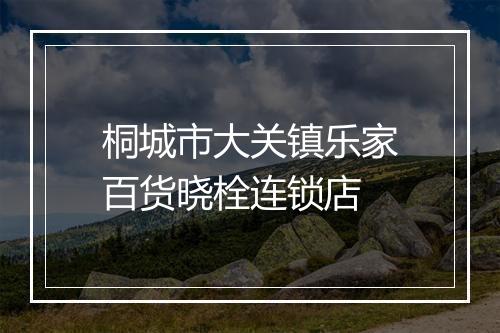 桐城市大关镇乐家百货晓栓连锁店