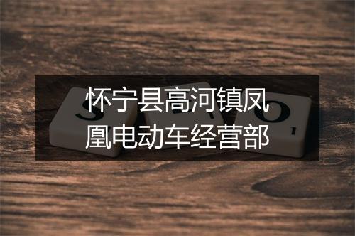 怀宁县高河镇凤凰电动车经营部