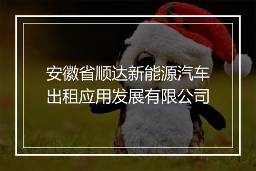 安徽省顺达新能源汽车出租应用发展有限公司