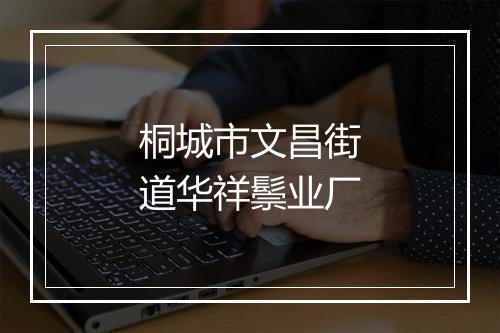 桐城市文昌街道华祥鬃业厂