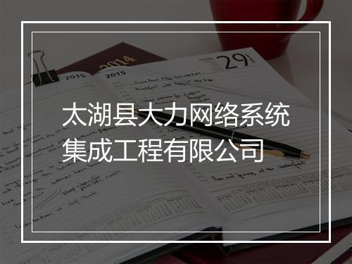 太湖县大力网络系统集成工程有限公司