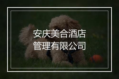 安庆美合酒店管理有限公司