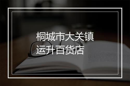 桐城市大关镇运升百货店