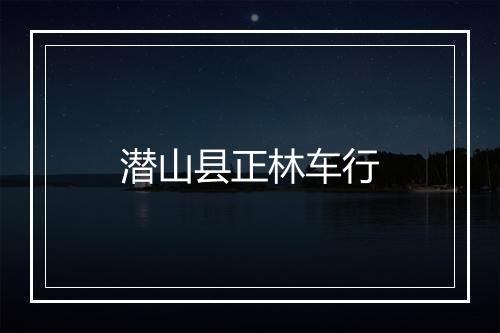 潜山县正林车行