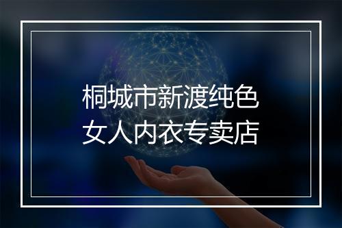 桐城市新渡纯色女人内衣专卖店