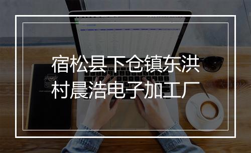 宿松县下仓镇东洪村晨浩电子加工厂