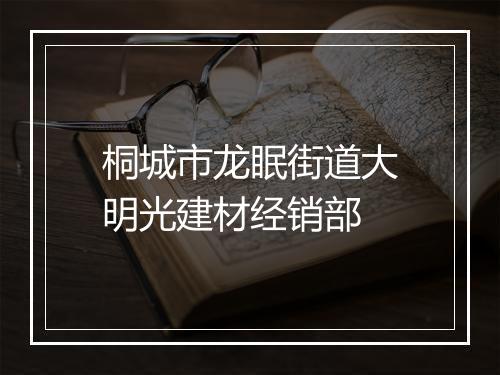 桐城市龙眠街道大明光建材经销部