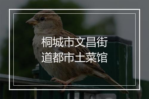 桐城市文昌街道都市土菜馆