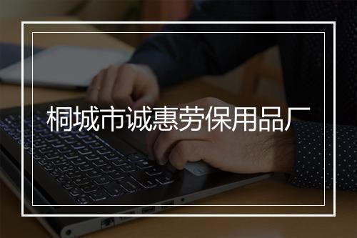 桐城市诚惠劳保用品厂