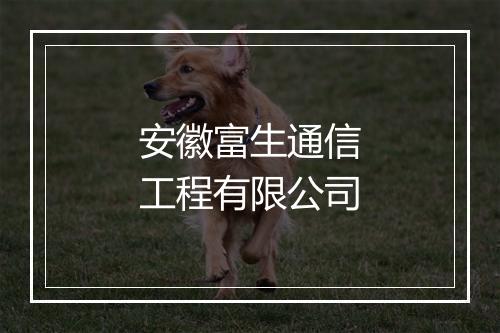 安徽富生通信工程有限公司