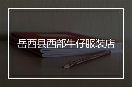 岳西县西部牛仔服装店