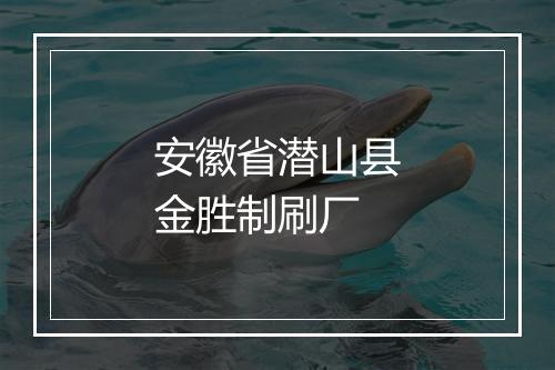 安徽省潜山县金胜制刷厂