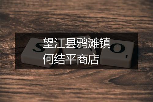 望江县鸦滩镇何结平商店