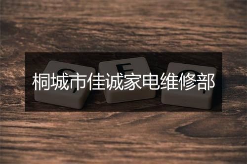 桐城市佳诚家电维修部